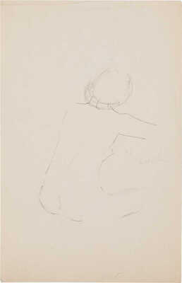 Неменова Герта Михайловна. Портрет Г.С. Улановой, на оборотной стороне портрет обнажённой Г.С. Улановой со спины